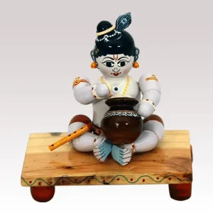 Sitting Krishna Toy - Etikoppaka Toys