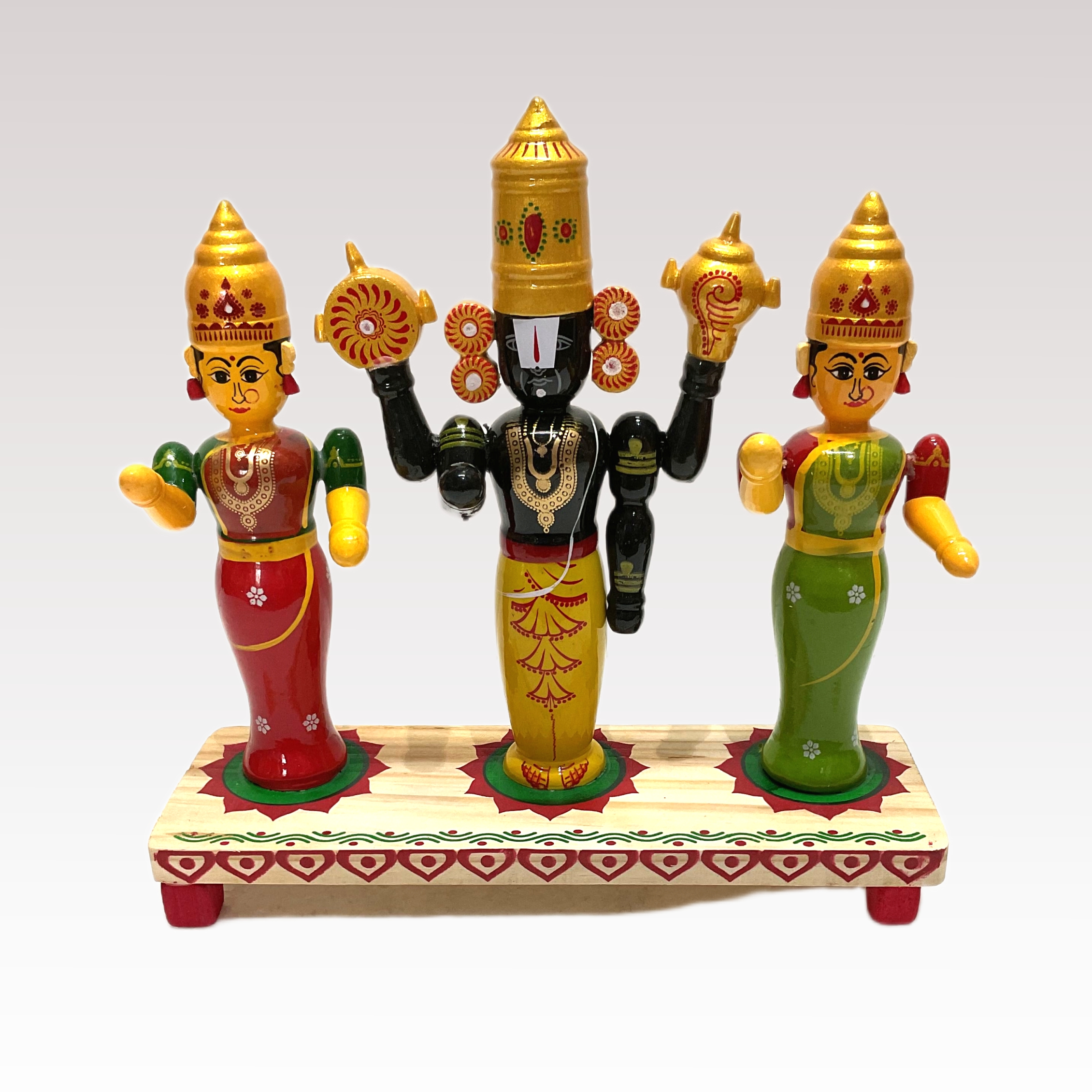 Venkateswara Swami Alamelu Mangamma Padmavathi Set Etikoppaka Toys