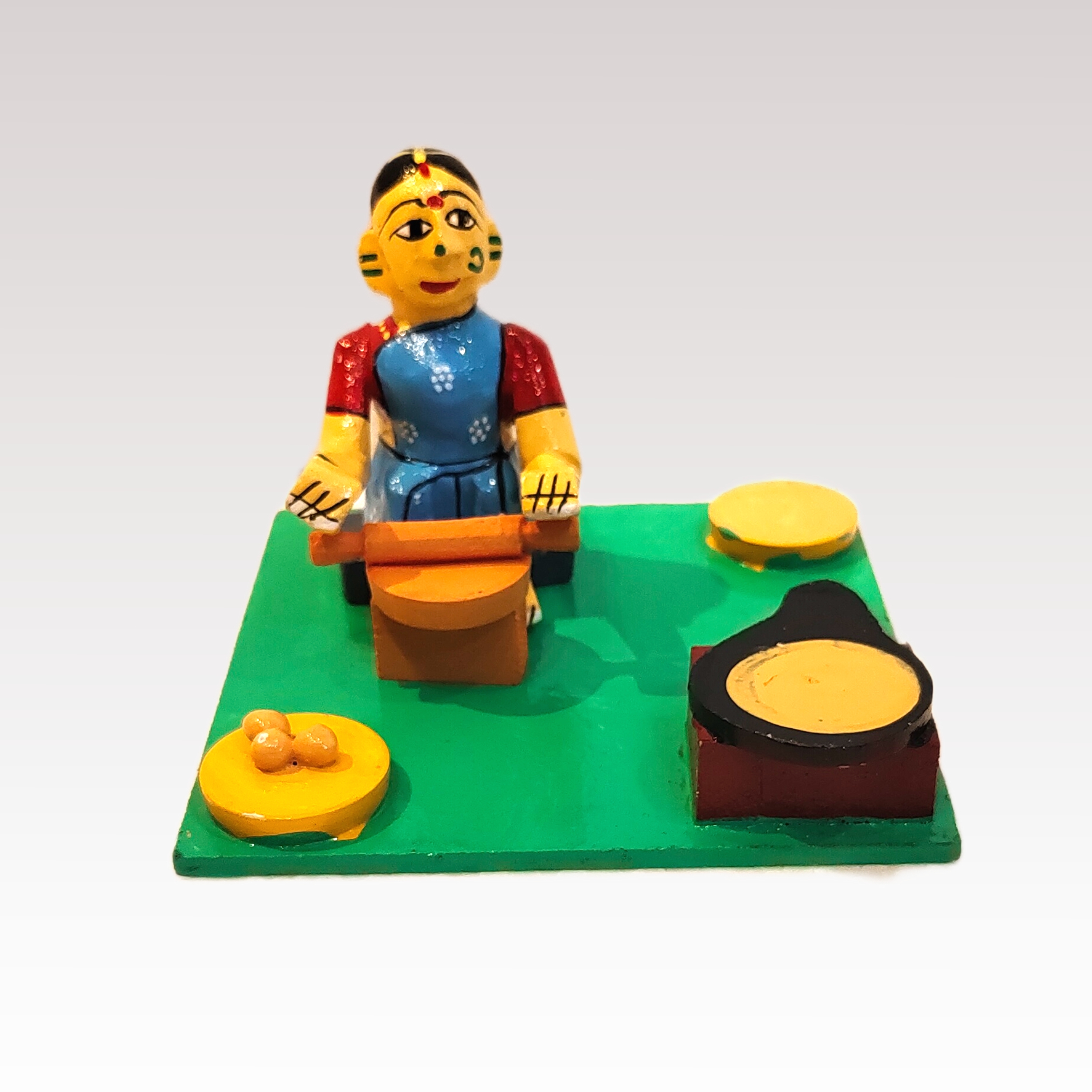 Roti Cooking Lady Kondapalli Toys - Image 2