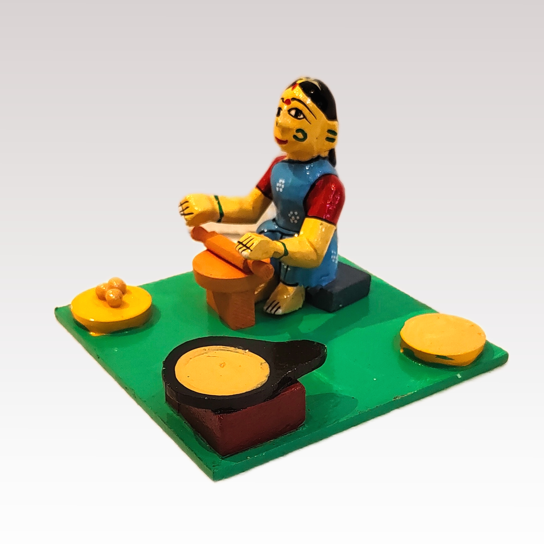 Roti Cooking Lady Kondapalli Toys - Image 3