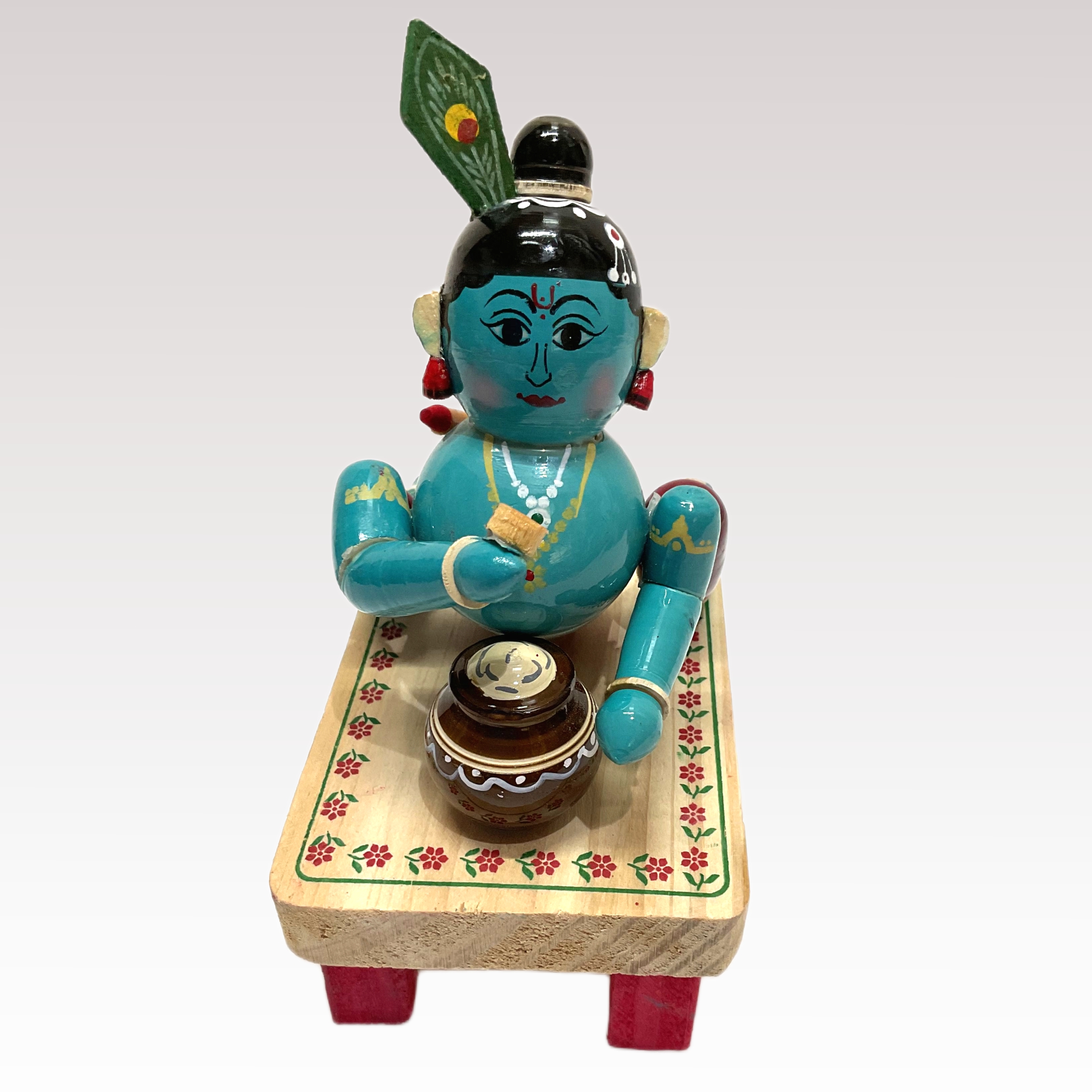 Crawling Krishna Etikoppaka Toys - Image 2
