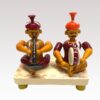 Sannai Mallam Two Men Sitting Etikoppaka Toys - Image 2